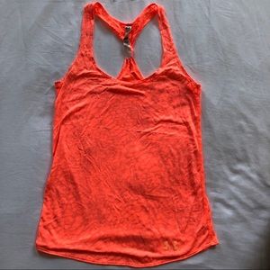 Under Armour Neon Orange Print Lightweight Tank